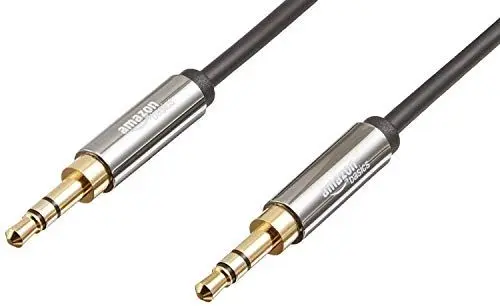 Produktbild: Amazon Basics Auxiliary Kabel, Stereo-Audiokabel, 3,5 mm-Klinkenstecker auf 3,5 mm-Klinkenstecker, 1.2 m, 2-er Pack, Schwarz