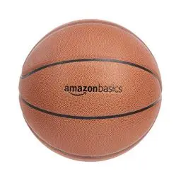 Produktbild: Amazon Basics Basketball aus Polyurethan-Verbundmaterial, offizielle Größe, Braun