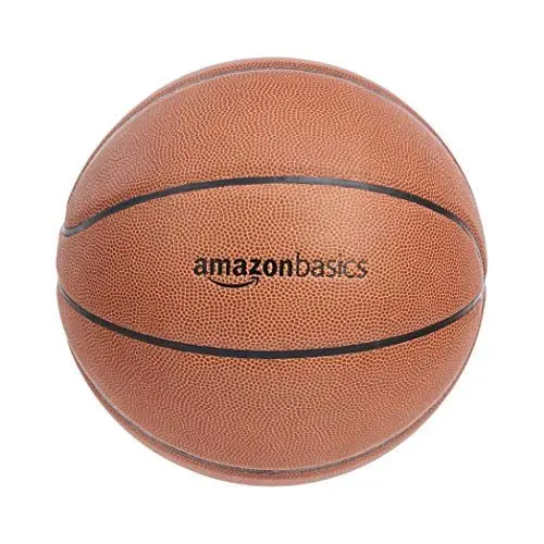 Produktbild: Amazon Basics Basketball aus Polyurethan-Verbundmaterial, offizielle Größe, Braun