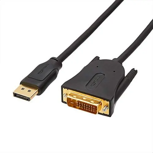 Produktbild: Amazon Basics DisplayPort-auf-DVI-Kabel, mit vergoldeten Anschlüssen, 1.8 m/6 Feet, Schwarz