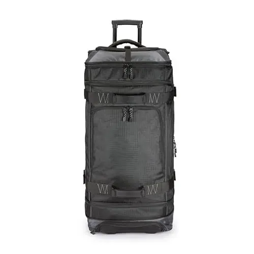 Produktbild: Amazon Basics Reisetasche mit Rollen, 87L, Leichter und Langlebiges Trolley aus Ripstop-Gewebe, Großes Fassungsvermögen mit Teleskopgriff, Ideal für Reisen, Arbeit und Freizeit, Schwarz