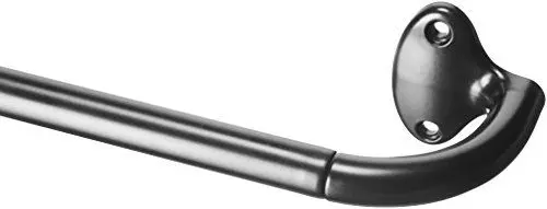 Produktbild: Amazon Basics Gardinenstange mit gebogener Stange für den Innenbereich, ausziehbar, 122 bis 224 cm, Schwarz
