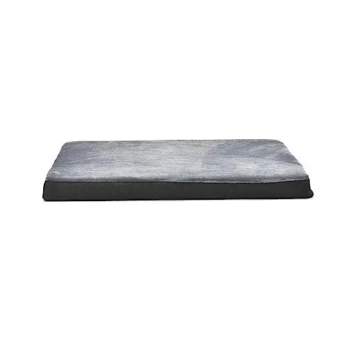 Produktbild: Amazon Basics Große Kühlgel-Matratze aus Memoryschaum für Hunde und Haustiere mit abnehmbarem, waschbarem Bezug, grau, 89 x 56 x 8 cm (L x W x H)