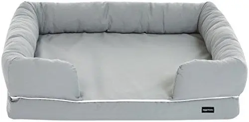 Produktbild: Amazon Basics Haustierbett per Hund, Mittel, L 71 x B 44 x H 22 cm, Grau