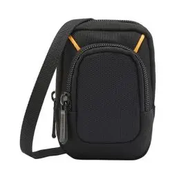 Produktbild: Amazon Basics - Mittlere Kompakte Digitalkameratasche mit interner Polsterung für Kameras mit den Maßen 10.9 x 6.4 x 2.3 cm, Einfarbig, Schwarz