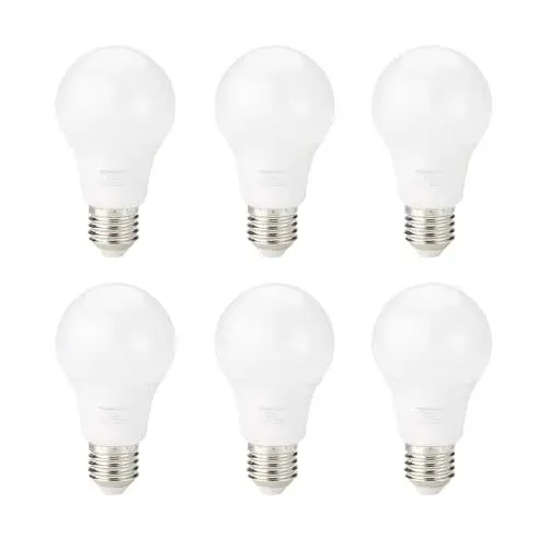 Produktbild: Amazon Basics LED-Leuchtmittel mit E27 Edisongewinde, 8 W (entspricht 60 W), Kaltweiß, Nicht Dimmbar(6 Stück)