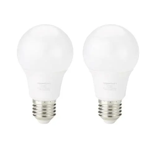 Produktbild: Amazon Basics LED-Leuchtmittel mit E27 Edisongewinde, 8 W (entspricht 60 W), Kaltweiß, Nicht Dimmbar (2 Stück)