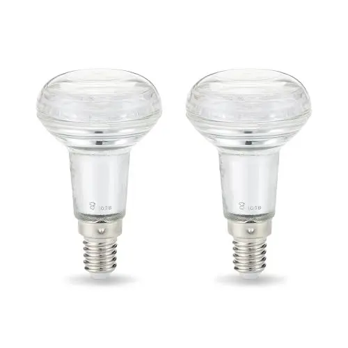 Produktbild: Amazon Basics LED-Reflektorlampe, E14, kleines Edison-Gewinde, R50, zur Dekoration, 2.8 W, warmweiß, nicht dimmbar, 2 Stück