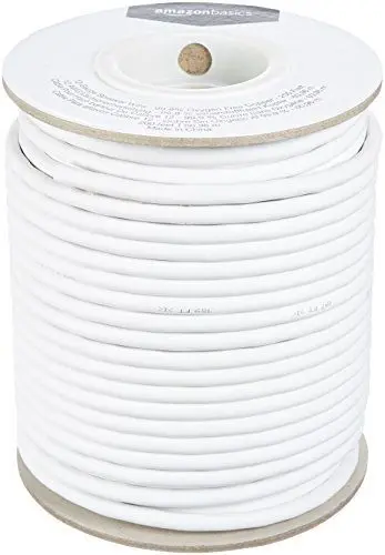 Produktbild: Amazon Basics Lautsprecherkabel, 12 AWG (2,05 mm), 99,9 % sauerstofffreies Kupfer, 61 m, Weiß