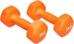 Produktbild: Amazon Basics Neopren Hanteln Gewichte, Orange, 2er-Set, 2 x 3 kg 6.0