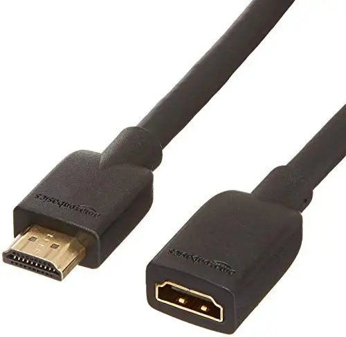 Produktbild: Amazon Basics PBH-1441 Hochgeschwindigkeits-HDMI-Verlängerungskabel, 1.8 m, Schwarz