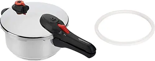Produktbild: Amazon Basics Schnellkochtopf aus Edelstahl, induktionsgeeignet, 4 liter