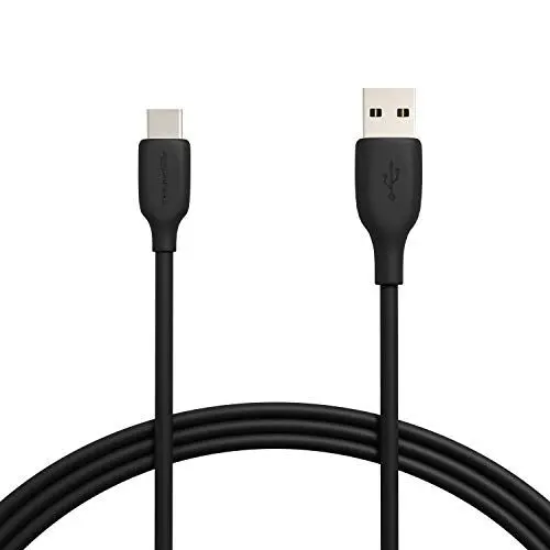 Produktbild: Amazon Basics USB-C-auf-USB-A 2.0 Schnellladekabel, 480 Mbit/s Geschwindigkeit, USB-IF-zertifiziert, für Apple iPhone 16/15, iPad, Samsung Galaxy, Tablets, Laptops, 1.8 m, Schwarz