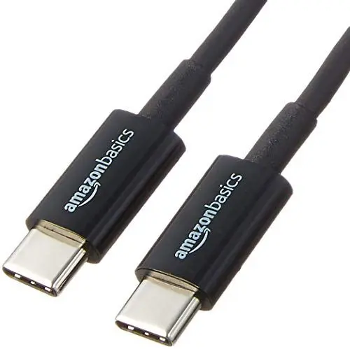 Produktbild: Amazon Basics USB-C-auf-USB-C 2.0 Schnellladekabel, 480 Mbit/s Geschwindigkeit, USB-IF-Zertifiziert, für Apple iPhone 16/15, iPad, Samsung Galaxy, Tablets, Laptops, 0.9 m, Schwarz
