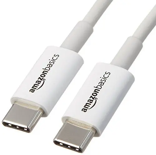 Produktbild: Amazon Basics USB-C-auf-USB-C Schnellladekabel, 480 Mbit/s Geschwindigkeit, USB-IF-Zertifiziert, zum Schnellladen von Apple iPhone 16/15, iPad, MacBook, Samsung Galaxy, Tablets, Laptops, 1.8 m, Weiß
