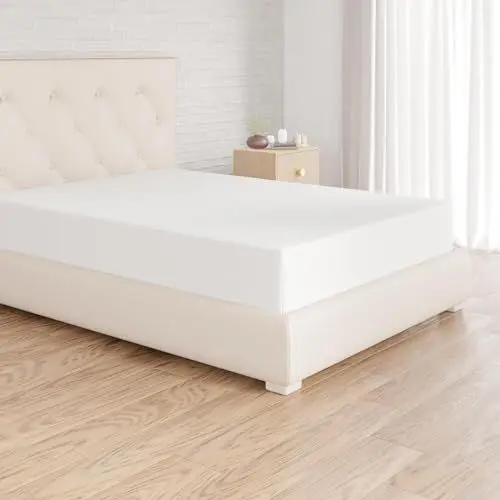 Produktbild: Amazon Basics Spannbettlaken, 135 x 190 x 30 cm, Mikrofaser, Spannbetttuch - Matratzenhöhe bis 30 cm, Weiß