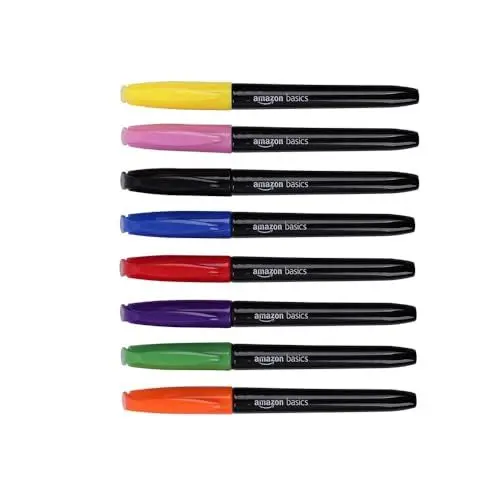 Produktbild: Amazon Basics Stoffmarker, 8er-Pack, Mehrfarbig