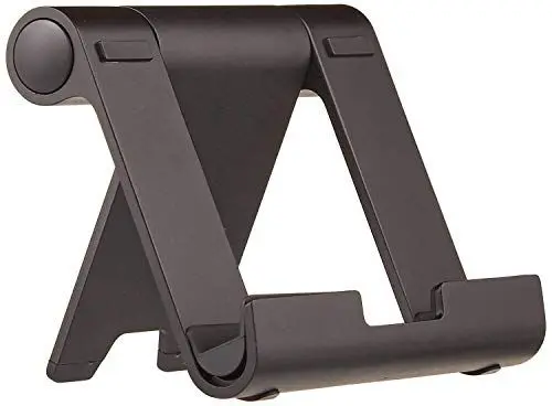 Produktbild: Amazon Basics Tragbarer Ständer mit verstellbarem Betrachtungswinkel für Tablets, E-Reader und Handys - Schwarz