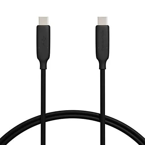 Produktbild: Amazon Basics USB-C 3.1 Generation 1 auf USB-C-Kabel, 0,91 m, Schwarz