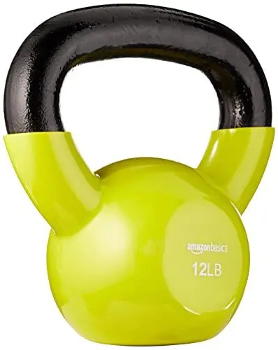 Produktbild: Amazon Basics Vinyl Kettlebell, 12lb (5.4 kg), Gelb