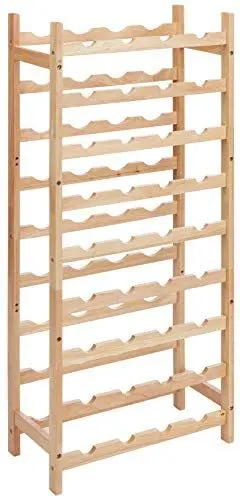 Produktbild: Amazon Basics Weinregal aus Massivholz mit 9 Ebenen, 36 Flaschen