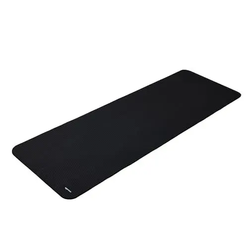 Produktbild: Amazon Basics Yogamatte, rutschfest, extra dick, Pilates-Gymnastikmatte, 183 x 61 x 1 cm, Schwarz