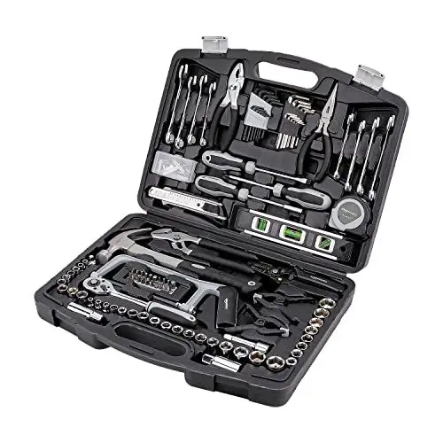 Produktbild: Amazon Basics Allgemeines Handwerkzeug-Set für den Haushalt, 173-teilig