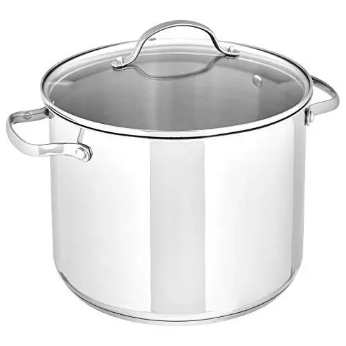Produktbild: Amazon Basics Edelstahl-Suppentopf mit Deckel, 7.6 l, silberfarben
