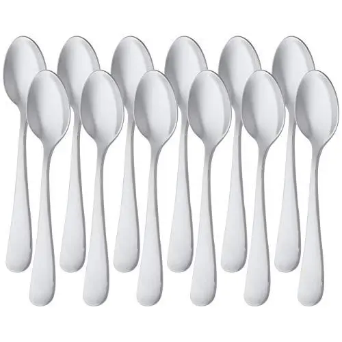 Produktbild: Amazon Basics Kaffeelöffel aus Edelstahl mit rundem Rand, 13,3 cm, 12er-Pack