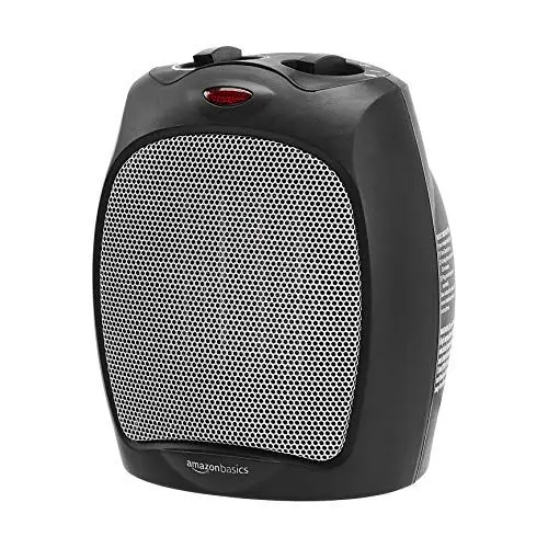 Produktbild: Amazon Basics Keramik-Standheizung, 1800 W, mit verstellbarem Thermostat - Schwarz