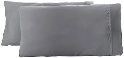 Produktbild: Amazon Basics Mikrofaser-Kissenbezüge, 50 x 80 cm, 2er-Pack, Dunkelgrau