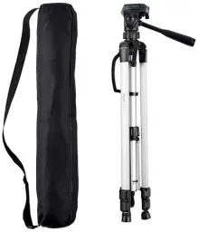 Produktbild: Amazon Basics - Leichtes Kamera-, DSLR- und Fernglasstativ mit Tasche, 1.52 m, Schwarz