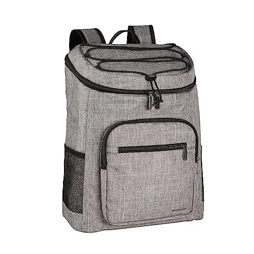 Produktbild: Amazon Basics Rucksack-Kühlbox, wasserdicht, leicht, isoliert, Fassungsvermögen von 20 l (30 Dosen), Grau