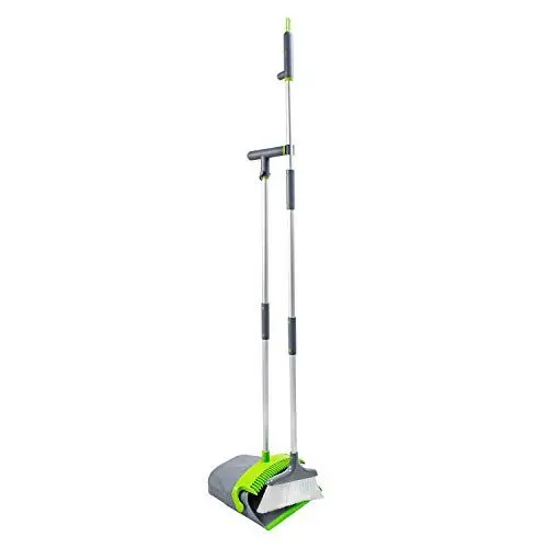 Produktbild: Amazon Basics – Set mit Besen und Kehrschaufel, Grau/Silber