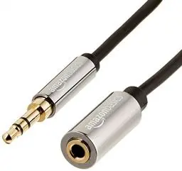 Produktbild: Amazon Basics Stereo Audio AUX Verlängerungskabel Männer auf Frauen, 3,5 mm, 1.8 m, Schwarz