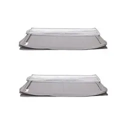 Produktbild: Amazon Basics - Unterbettkommode mit Reißverschluss und transparenter Oberseite aus Vinyl, 2er-Pack, Grau, ‎106.7 x 45.7 x 15.2 cm