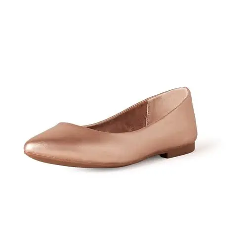 Produktbild: Amazon Essentials Damen Ballerinas mit spitzem Zehenbereich, Roségold, 37 EU