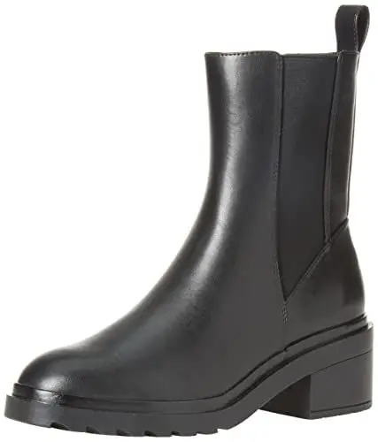 Produktbild: Amazon Essentials Damen Chelsea-Stiefel mit klobiger Sohle, Schwarz, 42 EU