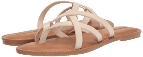 Produktbild: Amazon Essentials Damen Flache Riemchensandale zum Hineinschlüpfen, Hellbeige, 39.5 EU