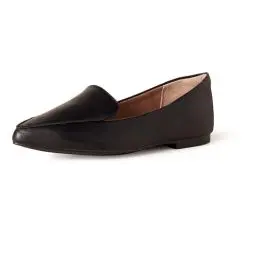 Produktbild: Amazon Essentials Damen Flacher Loafer, Schwarz Kunstleder, 39 EU
