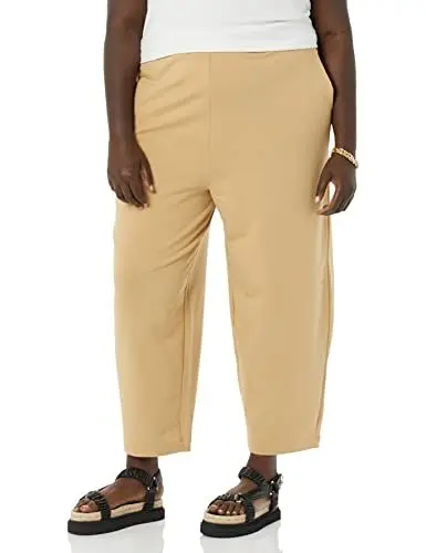 Produktbild: Amazon Essentials Damen Jogginghose aus Frottee aus Baumwolle und Modal mit Barrelschnitt (Früher Daily Ritual), Hellbraun, XXL