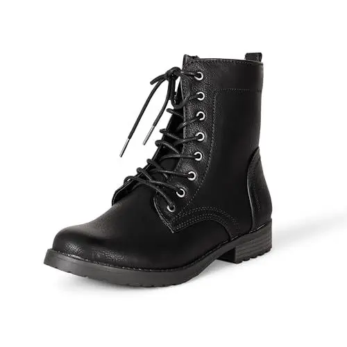 Produktbild: Amazon Essentials Damen Kampfstiefel Mit Schnürung, Schwarz, 40 EU