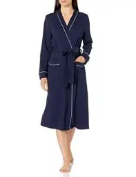 Produktbild: Amazon Essentials Damen Leichter Waffel-Bademantel, Lang (Erhältlich In Übergröße), Marineblau, M