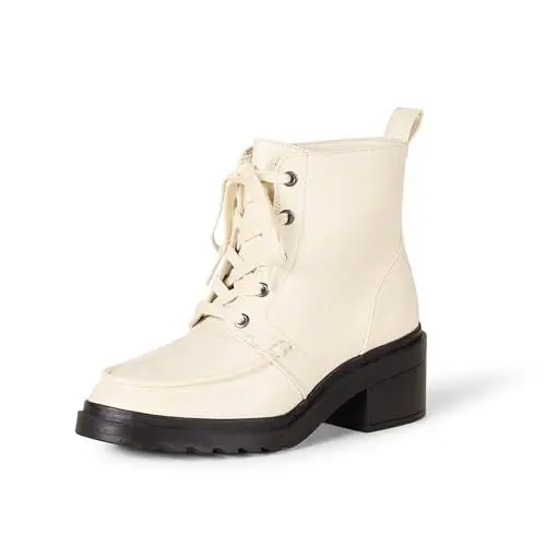 Produktbild: Amazon Essentials Damen Moc-Toe-Stiefel, Ecru Kunstleder, 38.5 EU