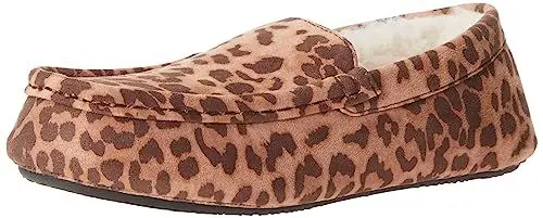 Produktbild: Amazon Essentials Damen Mokassin-Pantoffel, Rosé Leopardenmuster, 39 EU