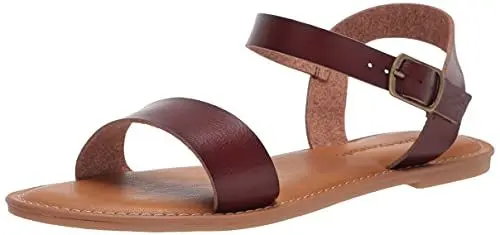 Produktbild: Amazon Essentials Damen Sandale mit Zwei Riemen und Schnalle, Braun, 41 EU