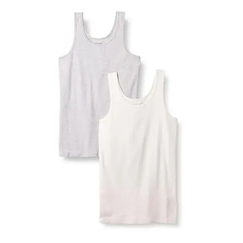 Produktbild: Amazon Essentials Damen Schwangerschafts-Tanktop, 2er-Pack, Elfenbein/Hellgrau Meliert, M