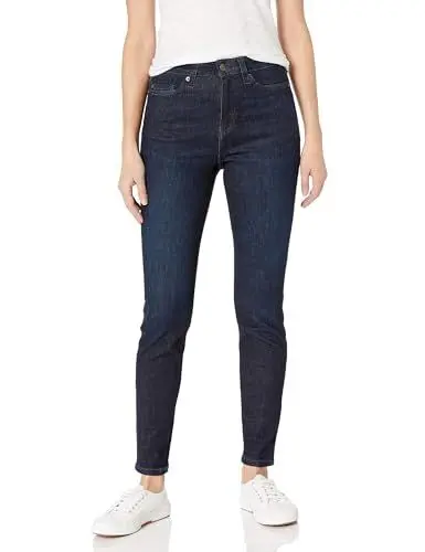 Produktbild: Amazon Essentials Damen Skinny-Jeans mit Hohem Bund, Dunkle Waschung, 40-42 Kurz