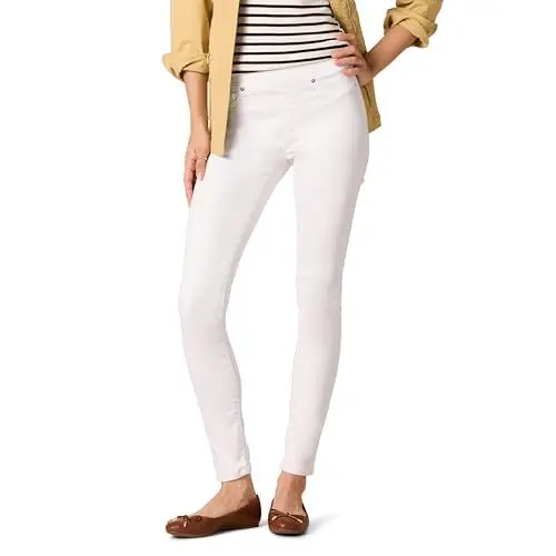 Produktbild: Amazon Essentials Damen Pull-On Stretch-Jeggings mit mittelhohem Bund (in Übergrößen erhältlich), Weiß, 46