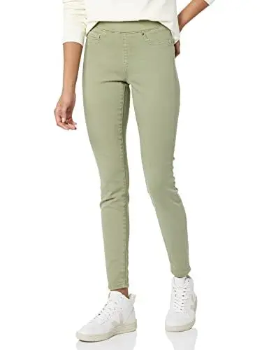 Produktbild: Amazon Essentials Damen Pull-On Stretch-Jeggings mit mittelhohem Bund (in Übergrößen erhältlich), Helles Salbeigrün, 38-40 Kurz